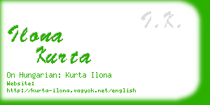 ilona kurta business card